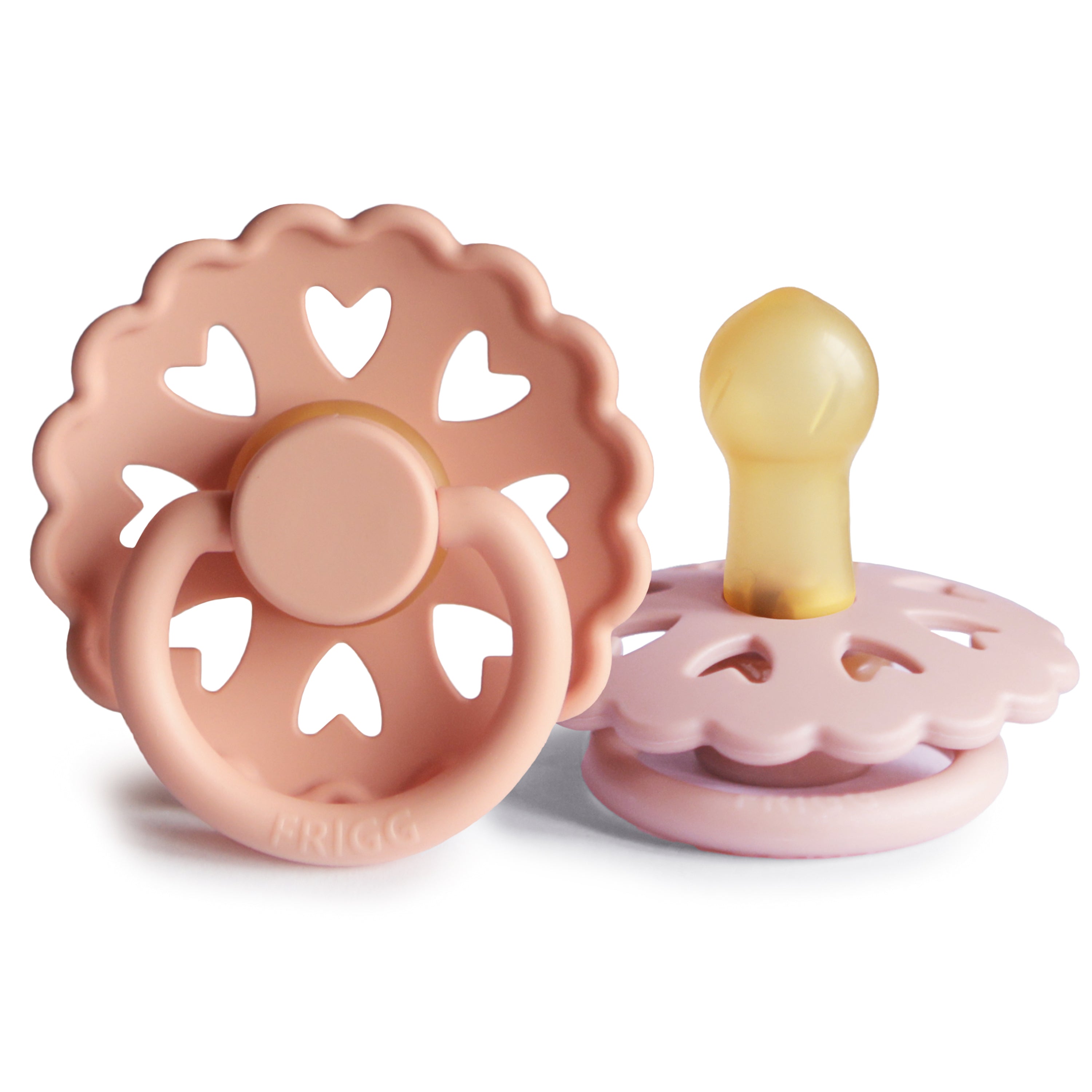 Ella and Rapha Hearts ciuccio pesca lilla 0-6m set 2 pezzi