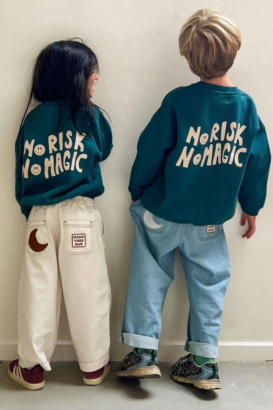 Ella and Rapha No Risk No Magic felpa blu petrolio 1-2 anni