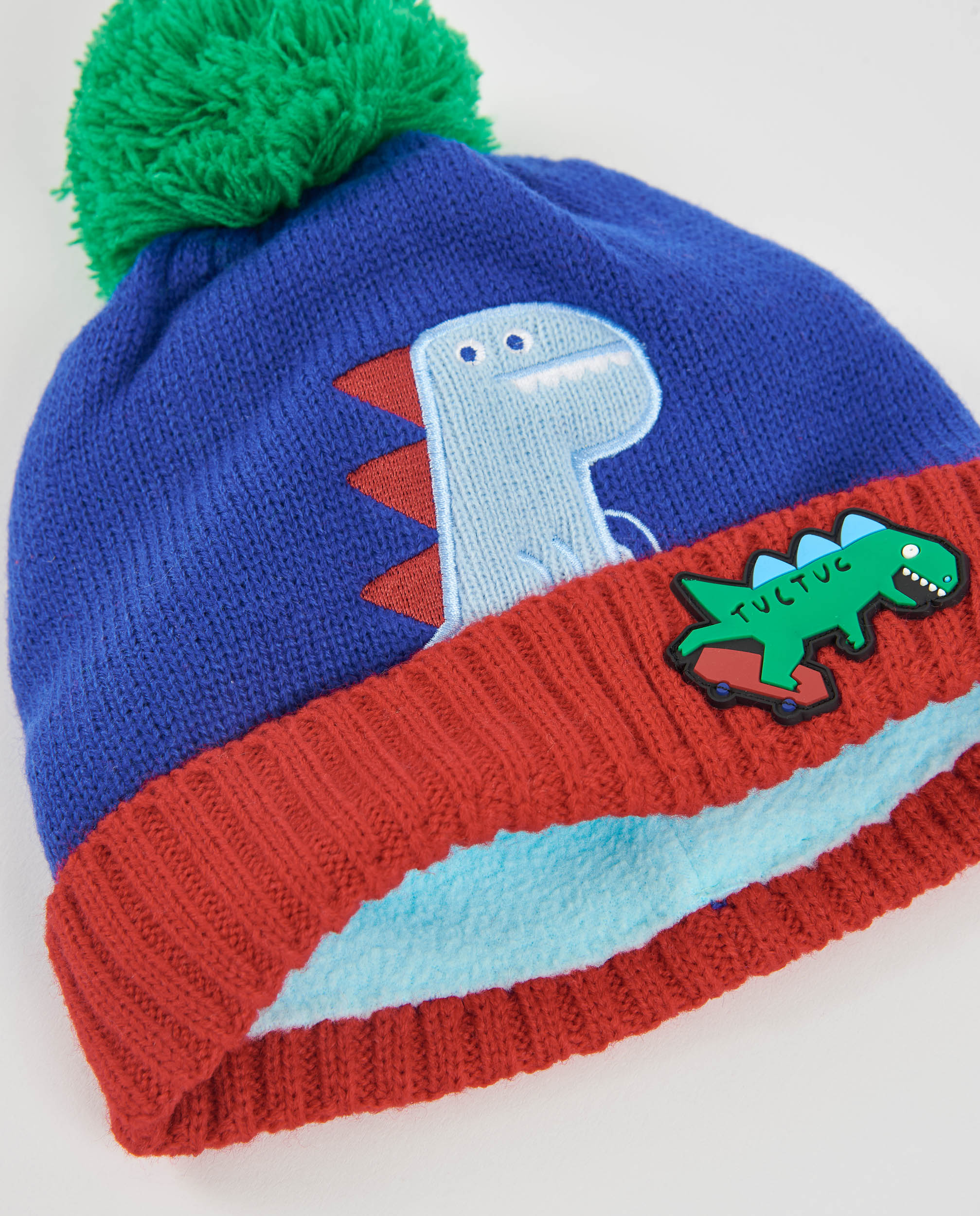 Tuc Tuc set cappello sciarpa bambino dinosauro blu