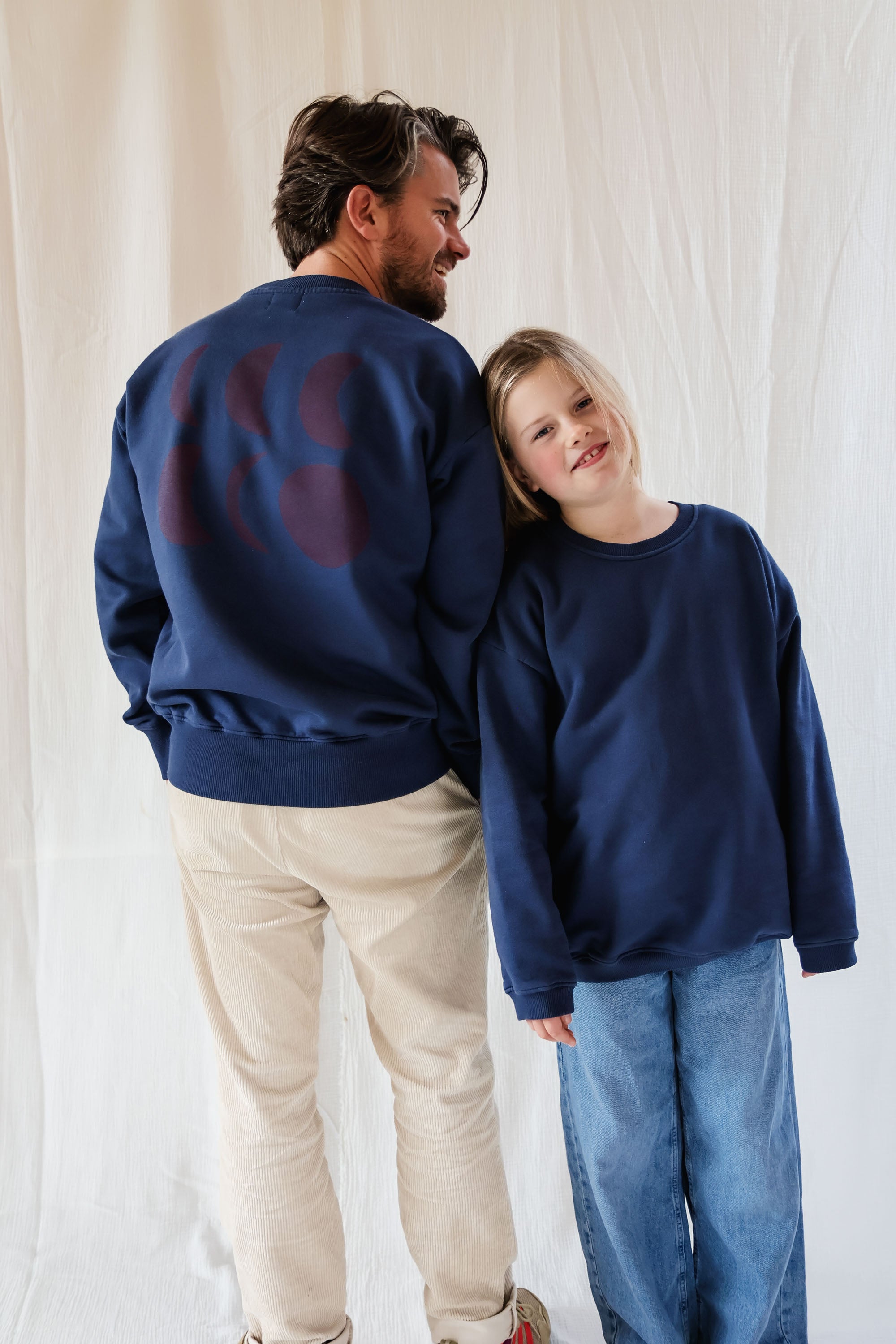 Ella and Rapha To The Moon felpa blu inchiostro cotone