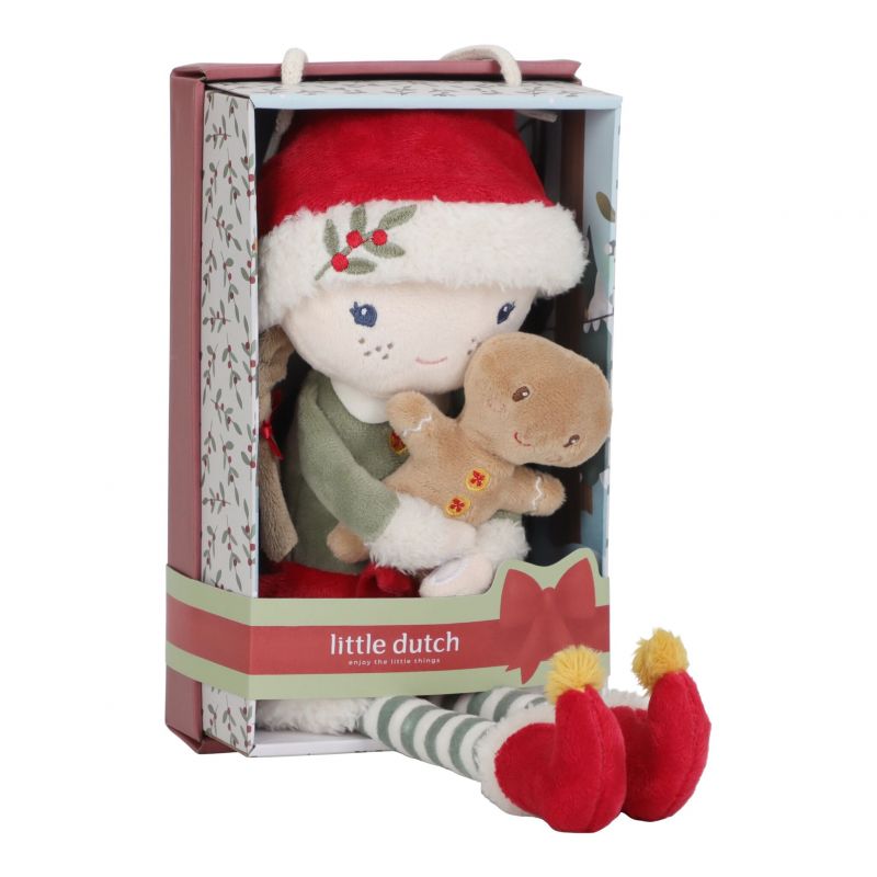 Little Dutch Cuddle Rose bambola morbida Natale 35 cm