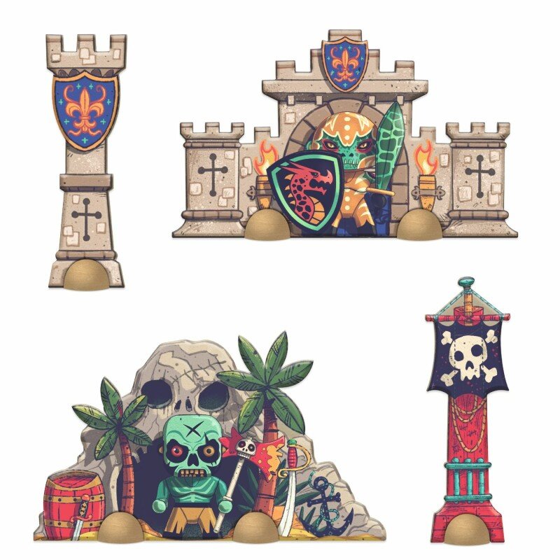 Djeco Arty Toys PuzzlUp Battle puzzle gigante pirati 30 pz