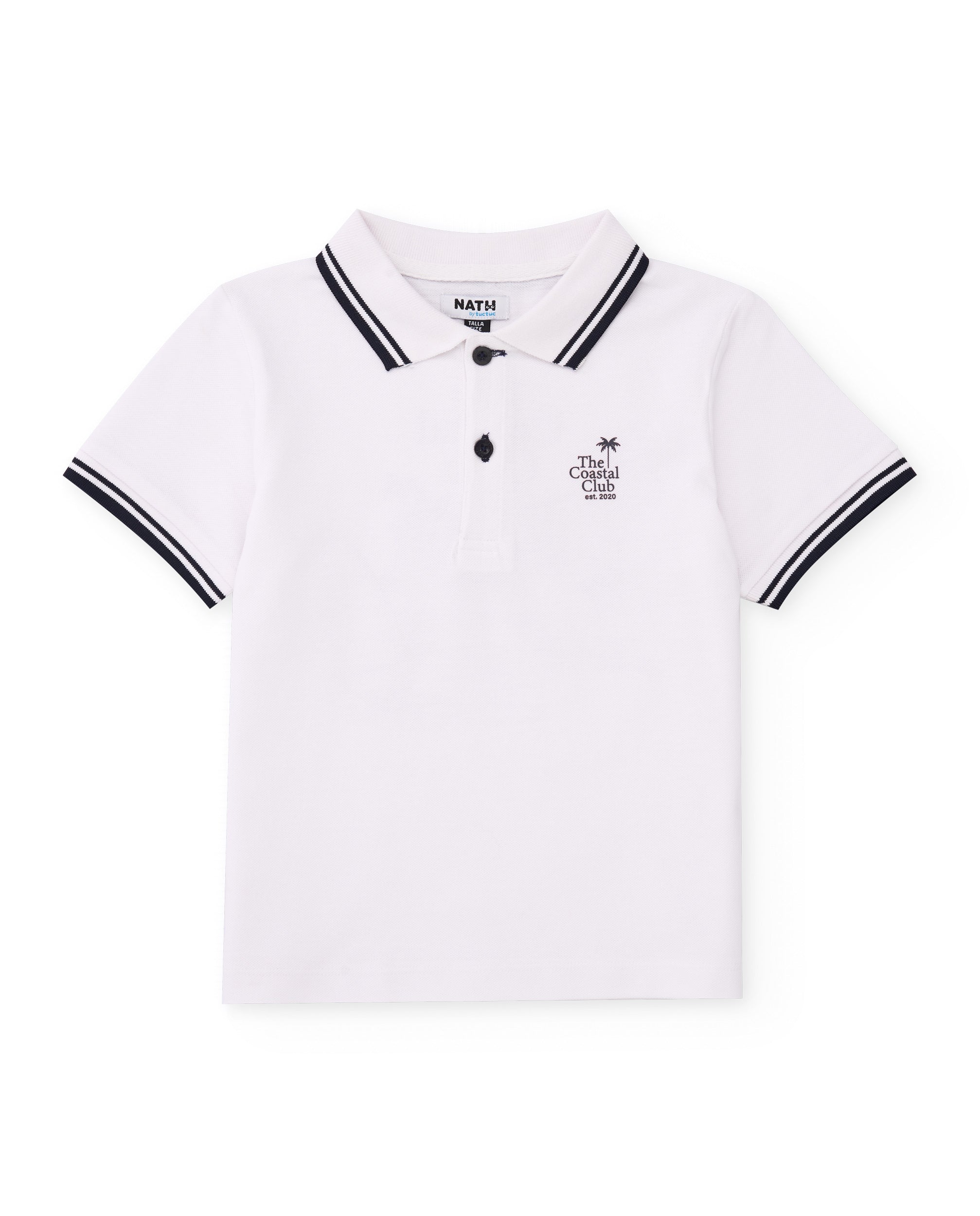 Tuc Tuc polo bambino bianco cotone ricamo