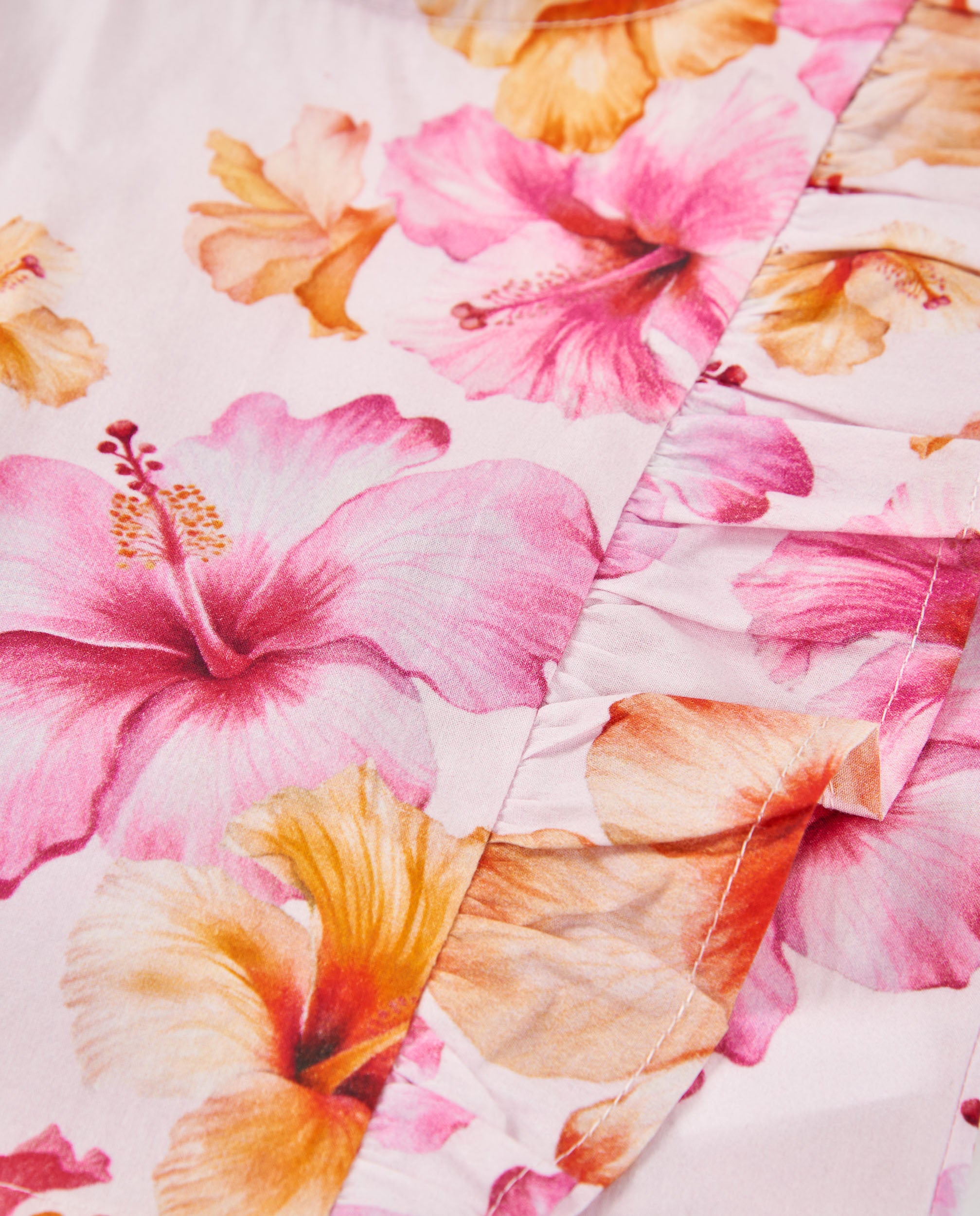 Tuc Tuc Camicia Bambina con Volant Rosa Fiori