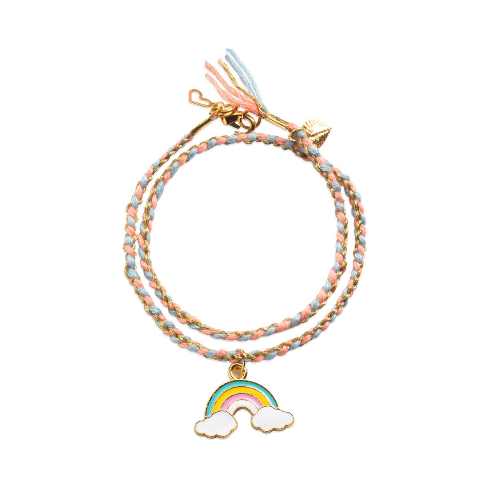 Djeco You&Me Rainbow Kumihimo kit crea gioielli 2 braccialetti