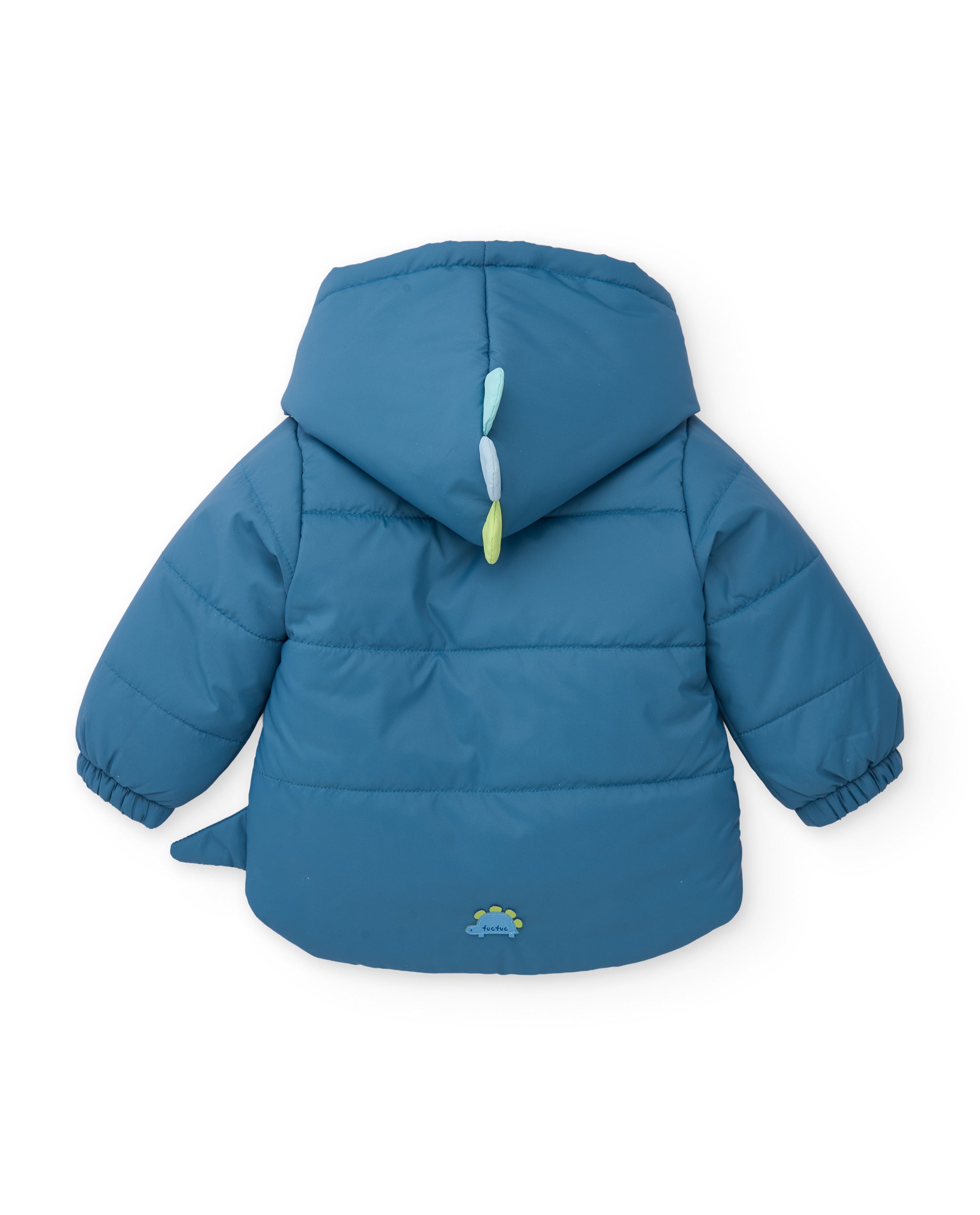 Tuc Tuc piumino neonato cappuccio dinosauro blu