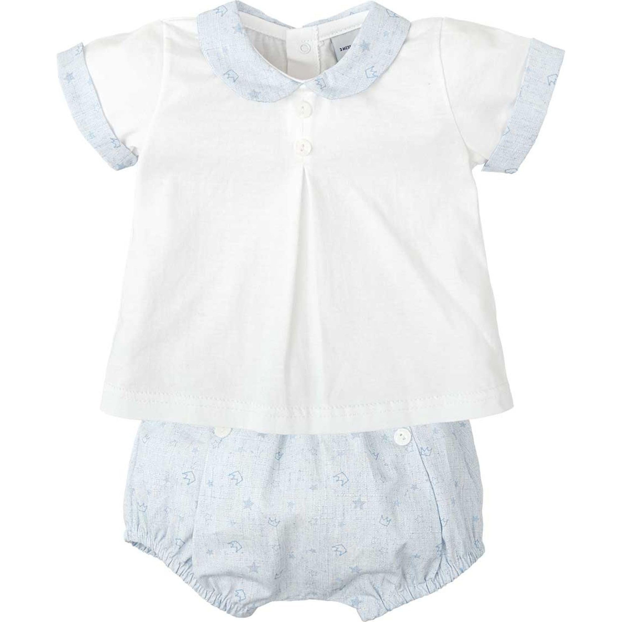 Babidu Set Neonato Stelle Azzurro 3 Mesi Cotone