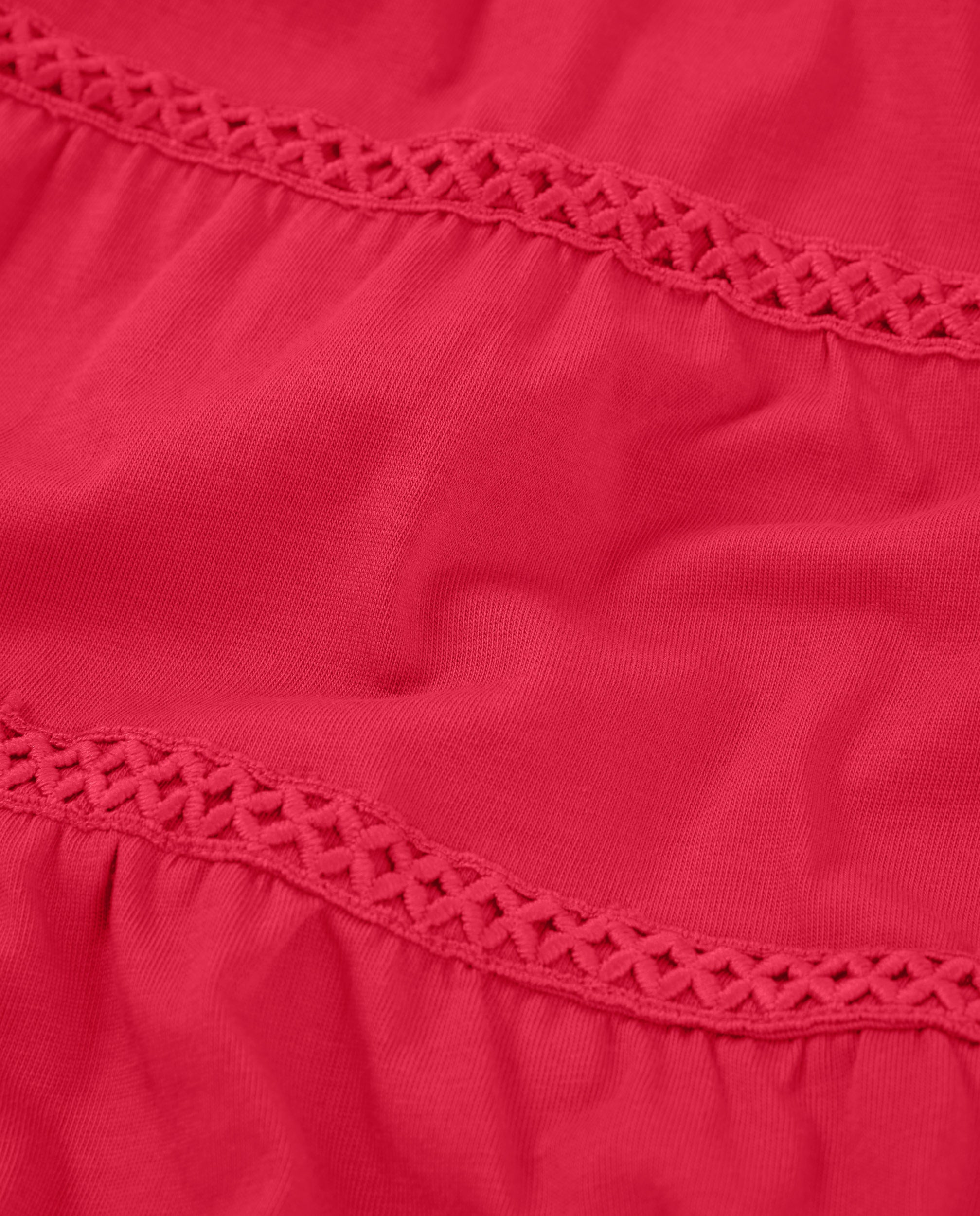 Tuc Tuc vestito bambina pizzo smanicato corallo