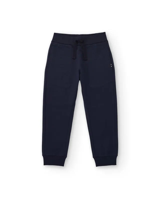 Tuc tuc pantaloni tuta bambino blu navy felpati