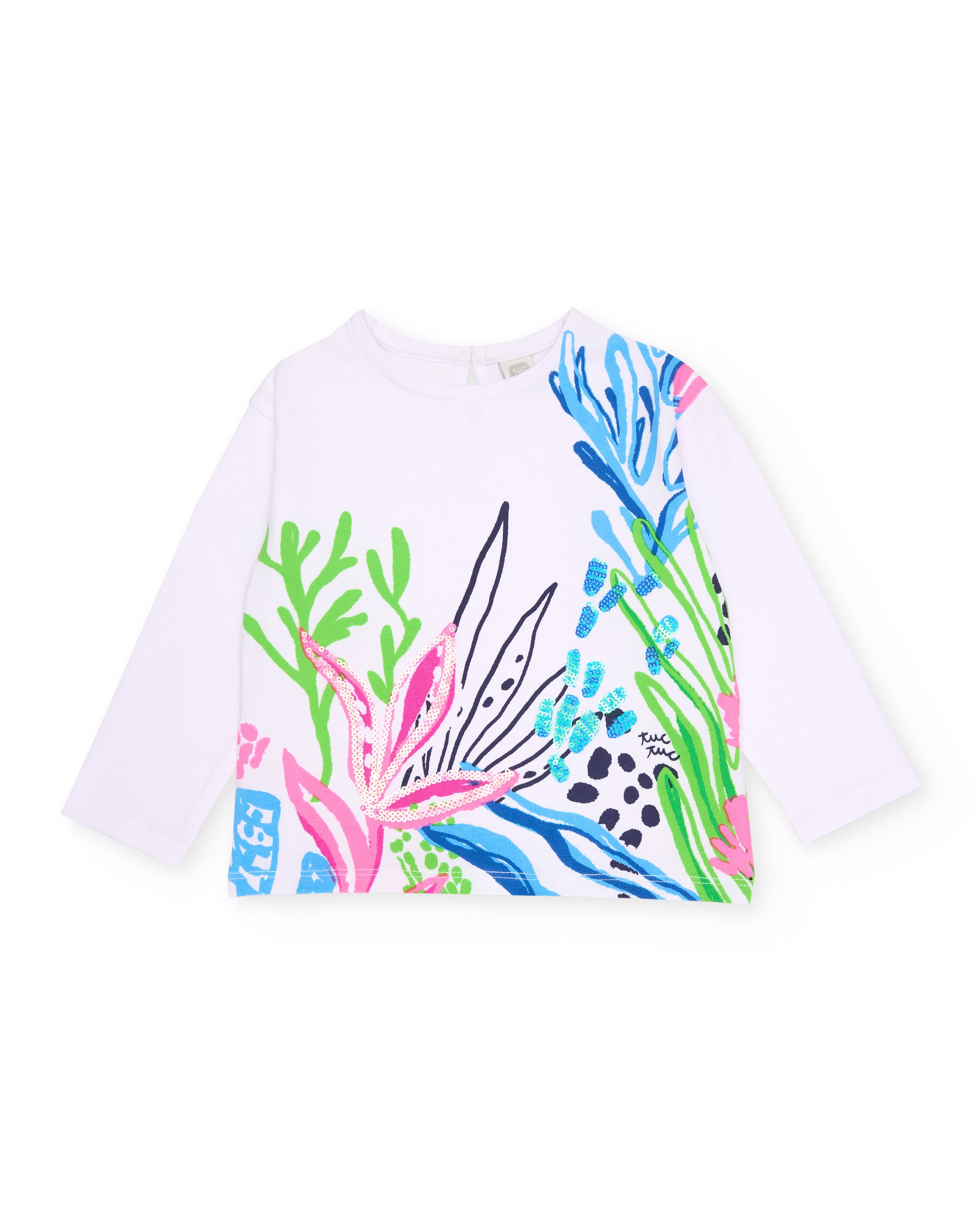 Tuc Tuc maglia bambina bianca maniche lunghe mare
