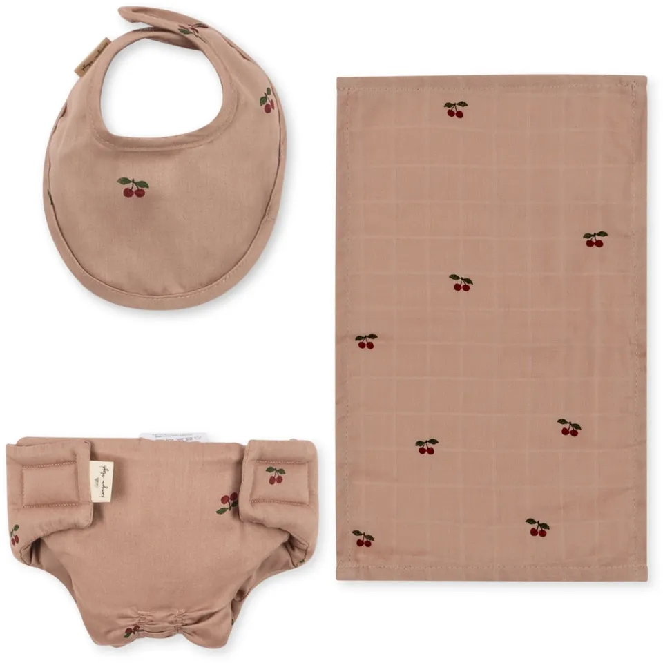 Konges Sløjd Cherry set cambio bambole cotone bio
