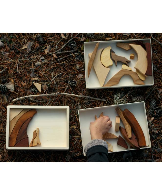 Cocoletes Wood Art Lupo puzzle legno doppio 31 pezzi