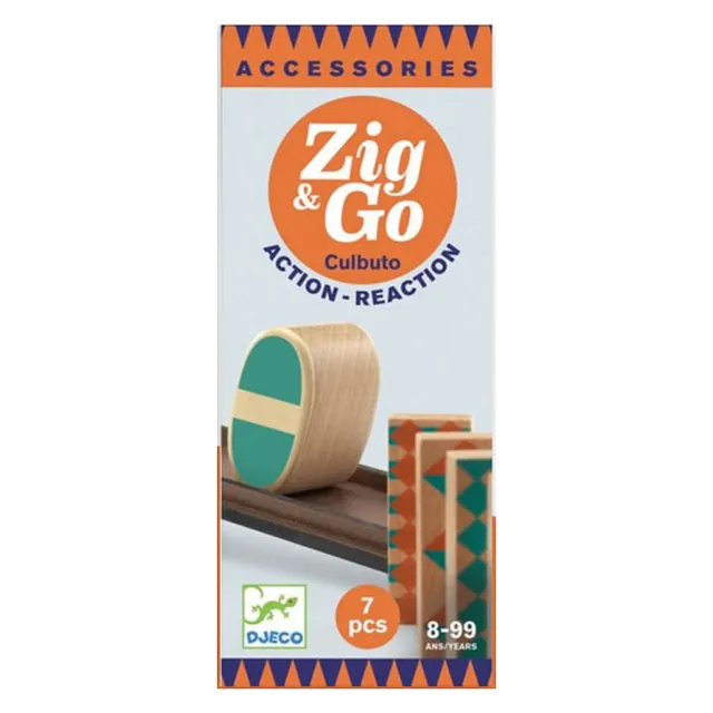 Djeco Zig & Go Culbuto pista azione-reazione 7 pezzi legno
