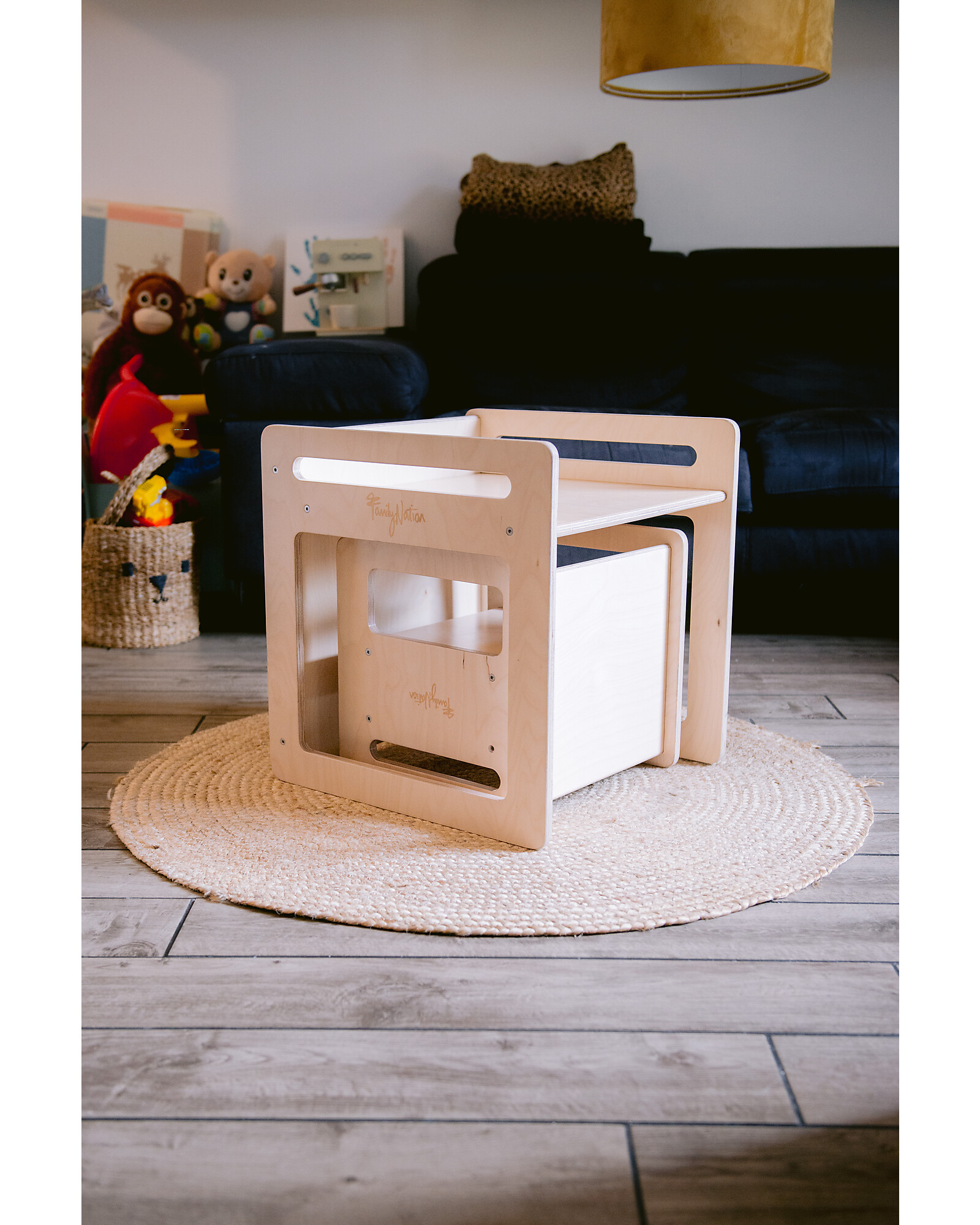 Set Tavolo + Sedia Evolutiva Montessori in legno di betulla