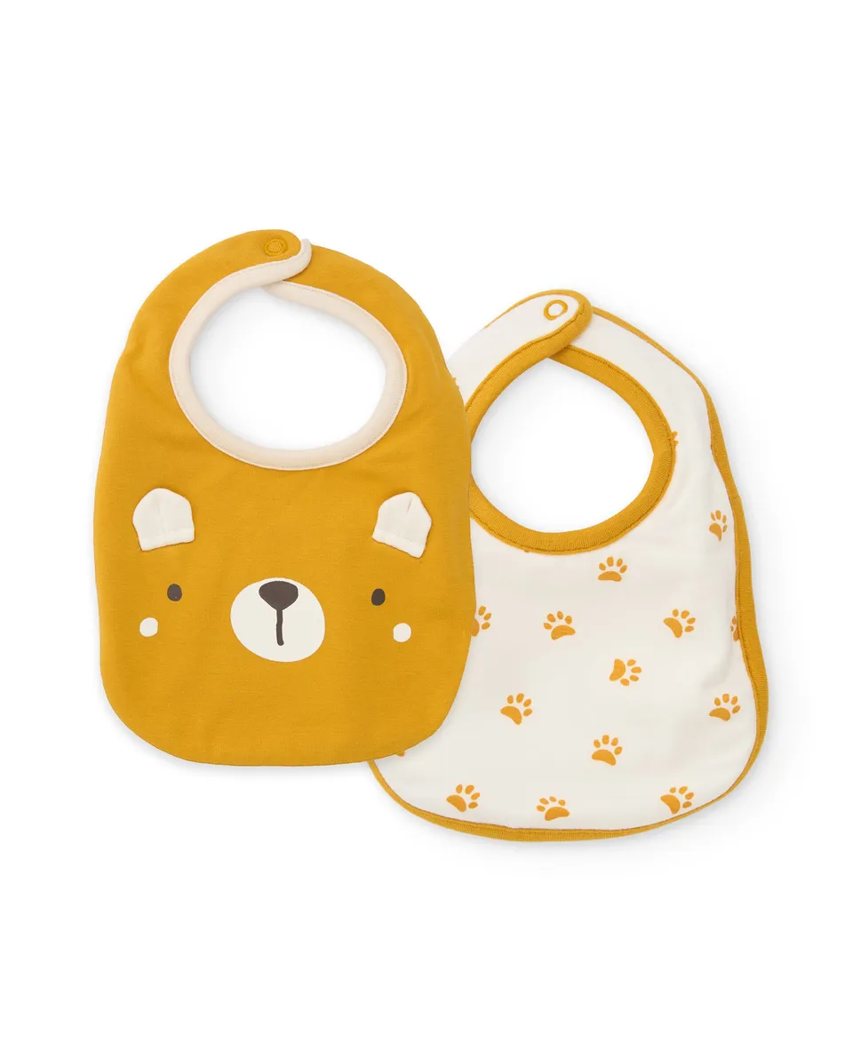 Tuc Tuc Sweet Teddy Bear bavaglini neonato senape set 2 pezzi