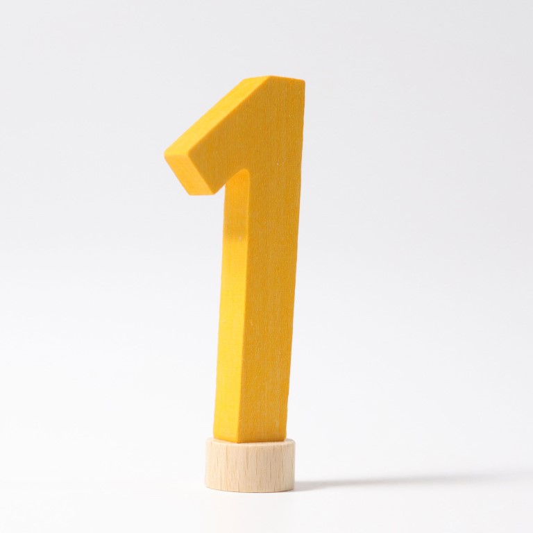 Grimm's numero 1 figura decorativa legno dipinta a mano