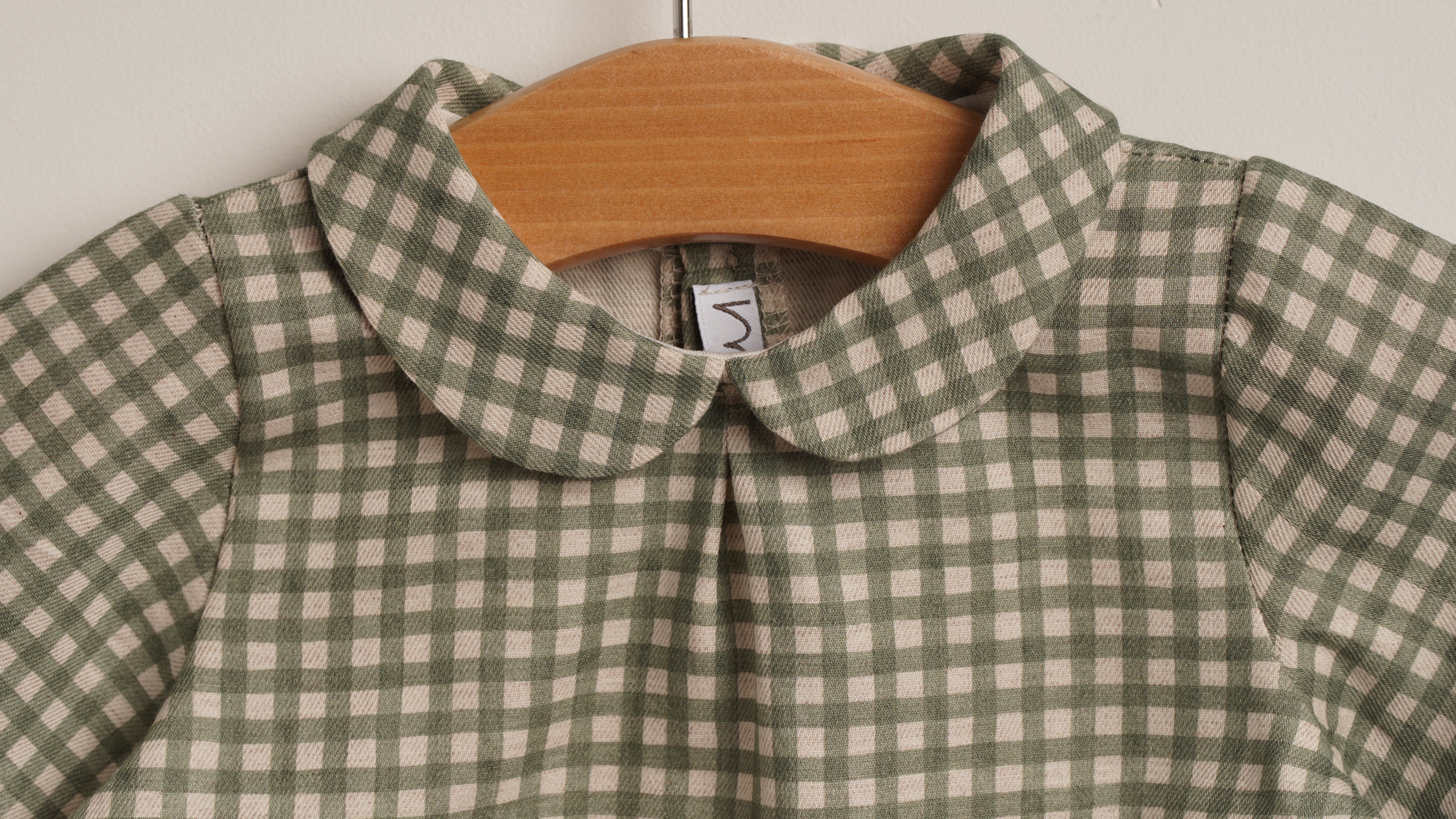 Mebi Vichy camicia neonato verde quadretti cotone