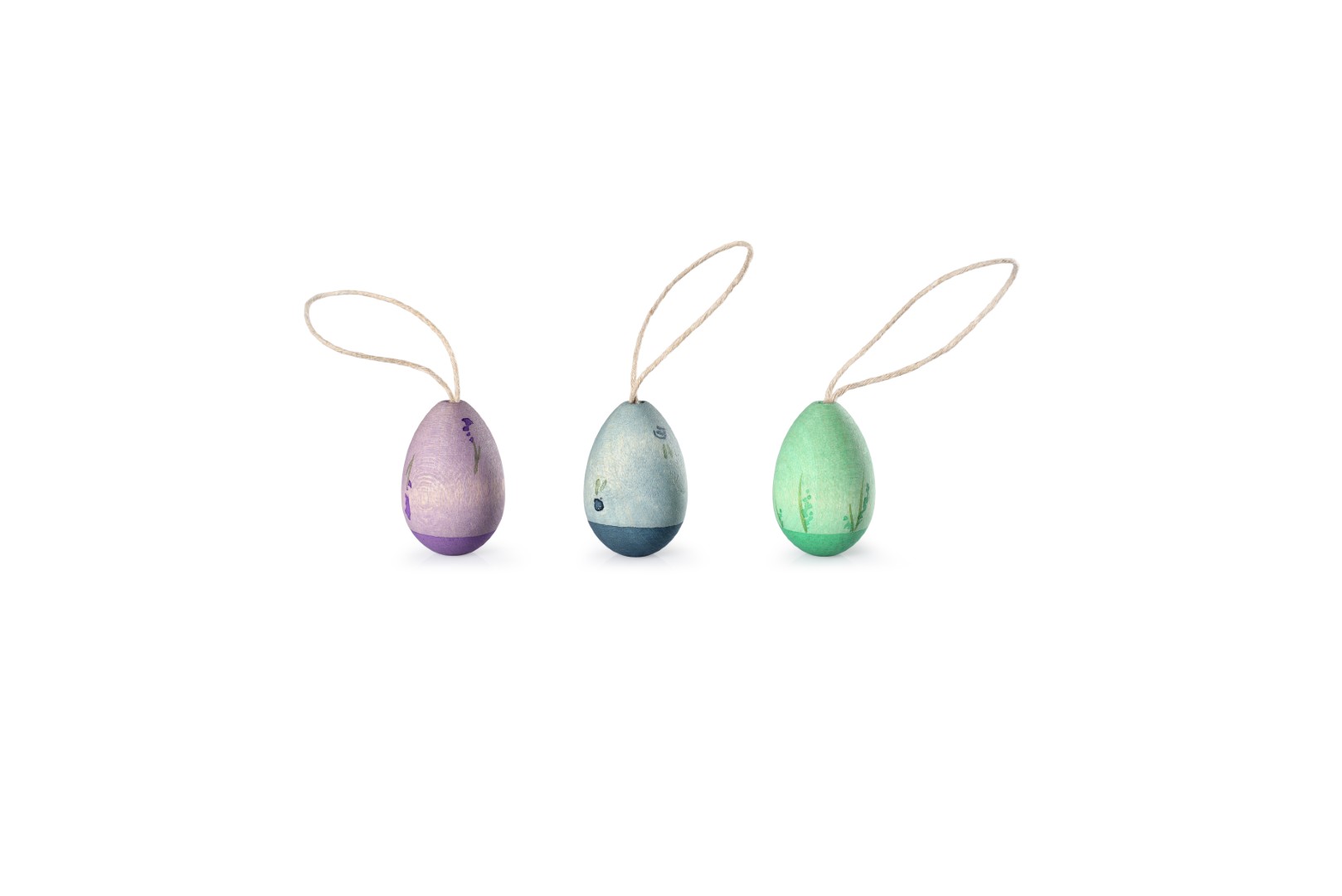 Grapat Aurora Egg set 3 uova Pasqua legno da appendere