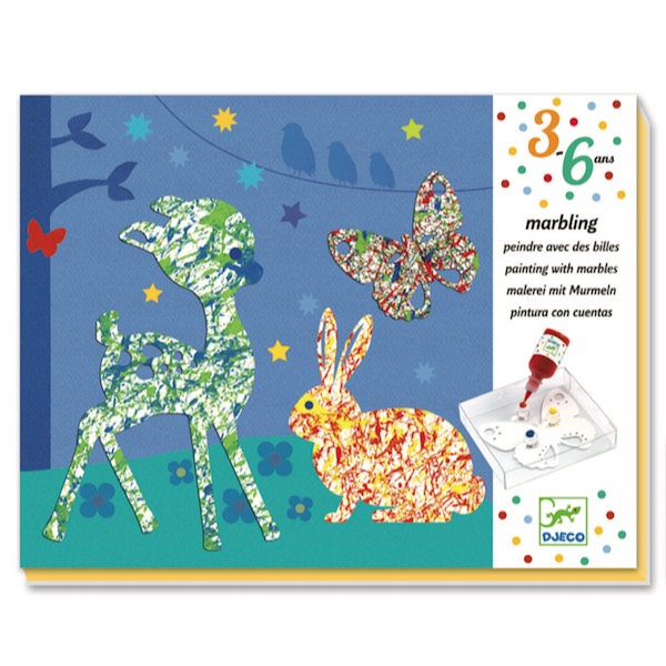 Djeco Colourful Parade Painting with Marbles set pittura