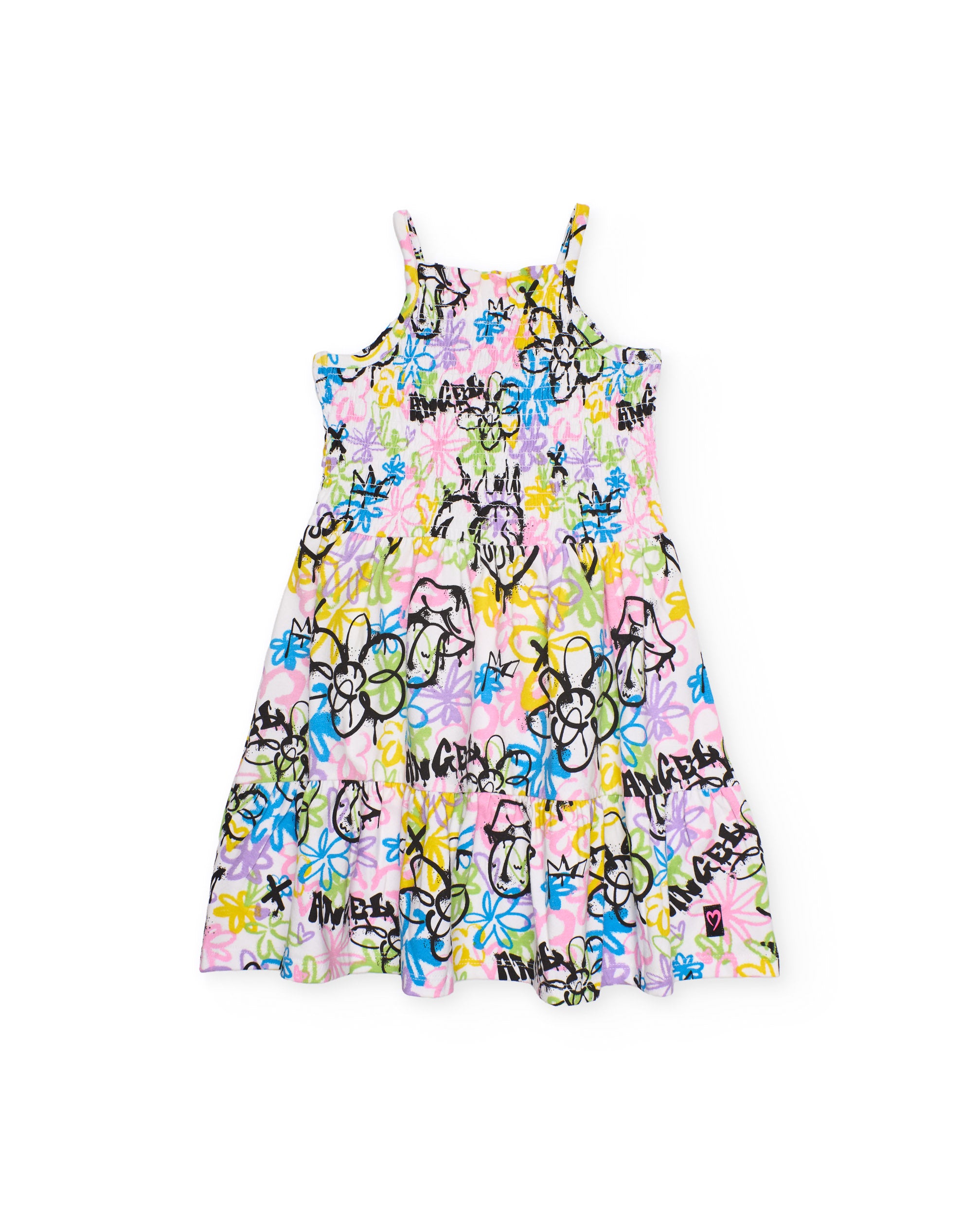 Tuc Tuc vestito bambina graffiti bianco fiori
