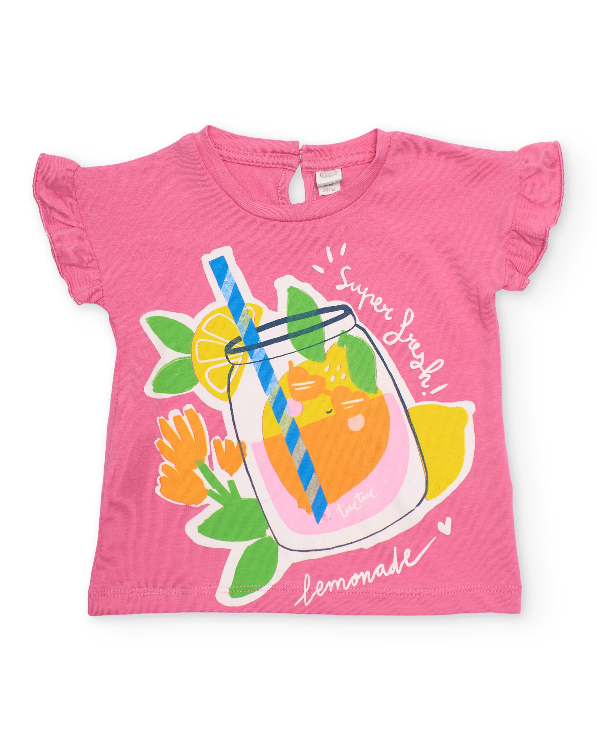 Tuc Tuc Maglietta Bambina Limonata Rosa con Volant
