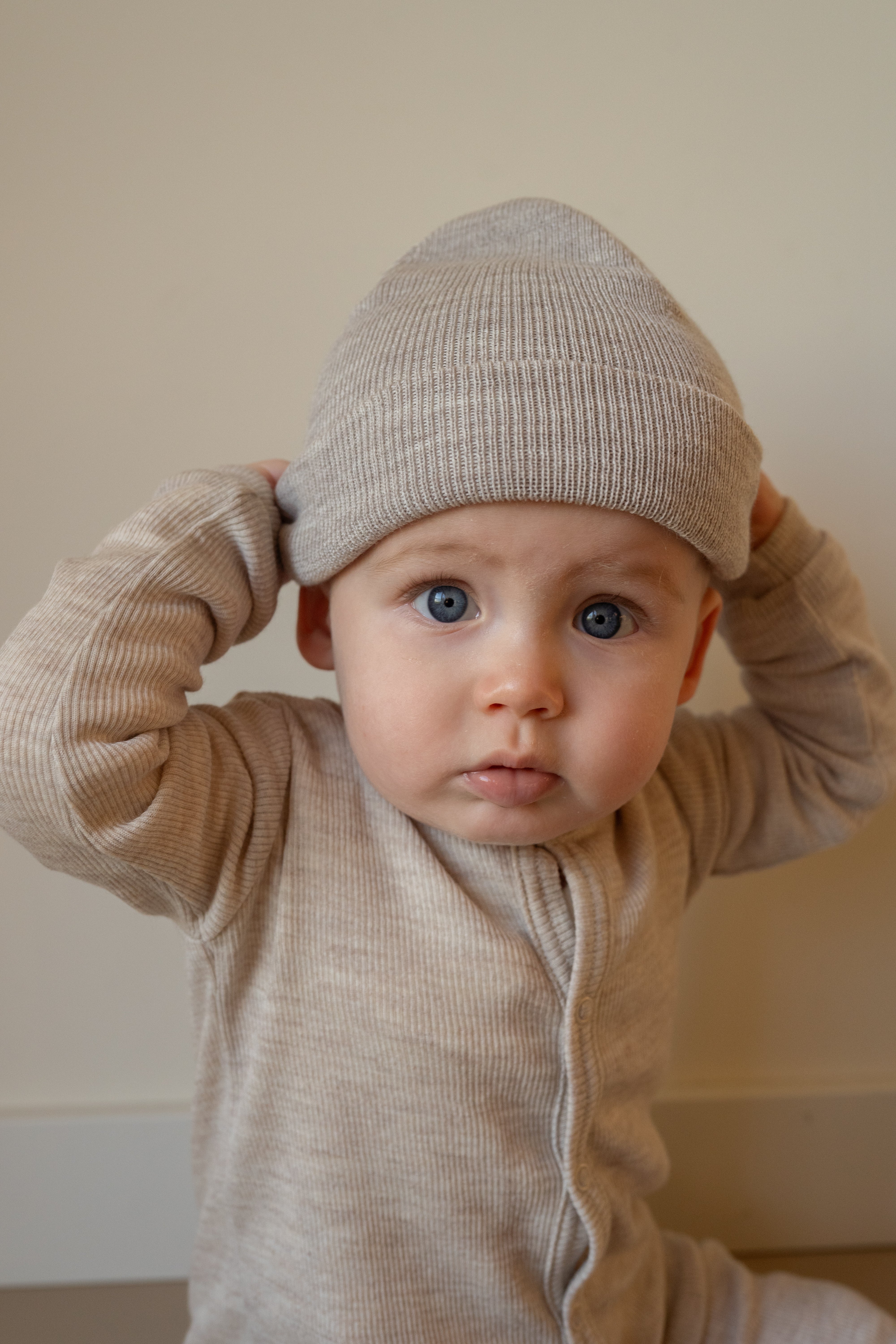 Kico Label cuffia invernale lana merino berretto neonato