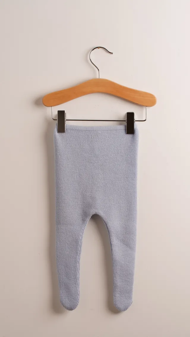Babyhood lana merino premium collant neonato blu merino