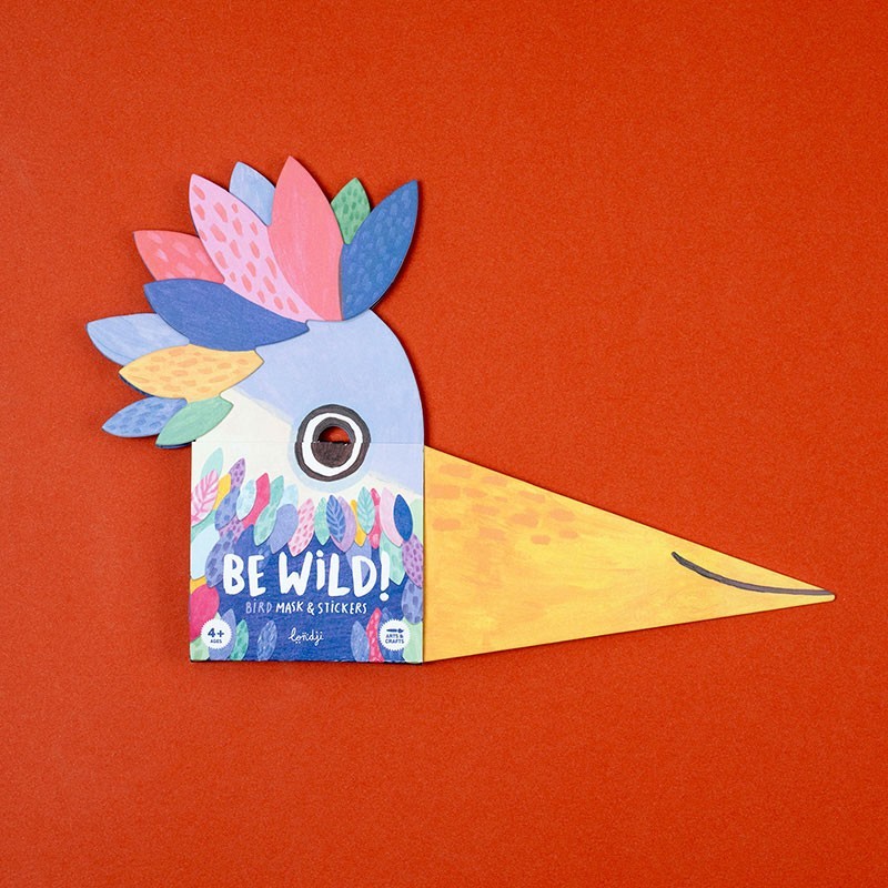 Londji Be Wild Bird Maschera con Adesivi 150 Pezzi Carta