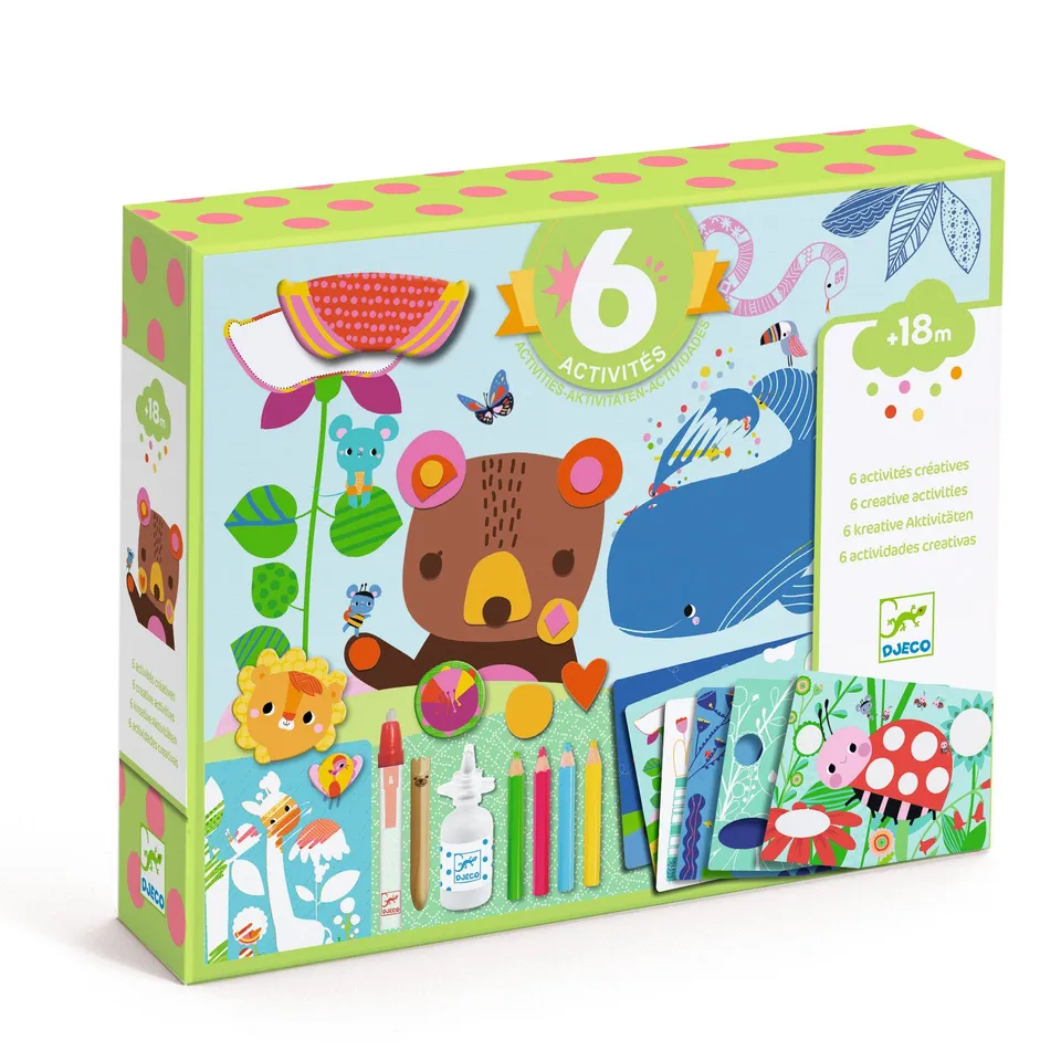 Djeco Set Artistico Multi Attività 18 Mesi 6 Attività