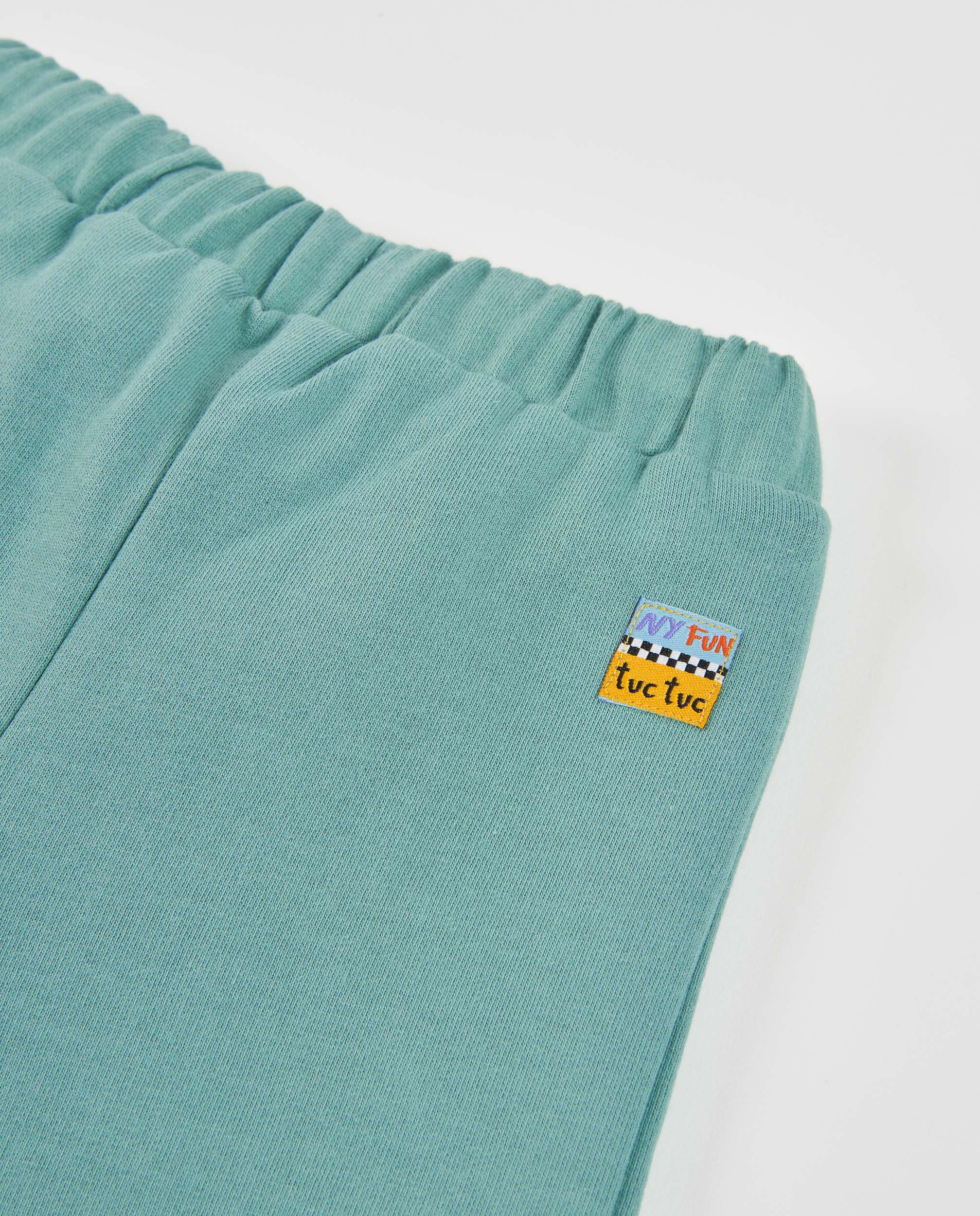 Tuc Tuc pantalone tuta bimbo verde acqua elastico