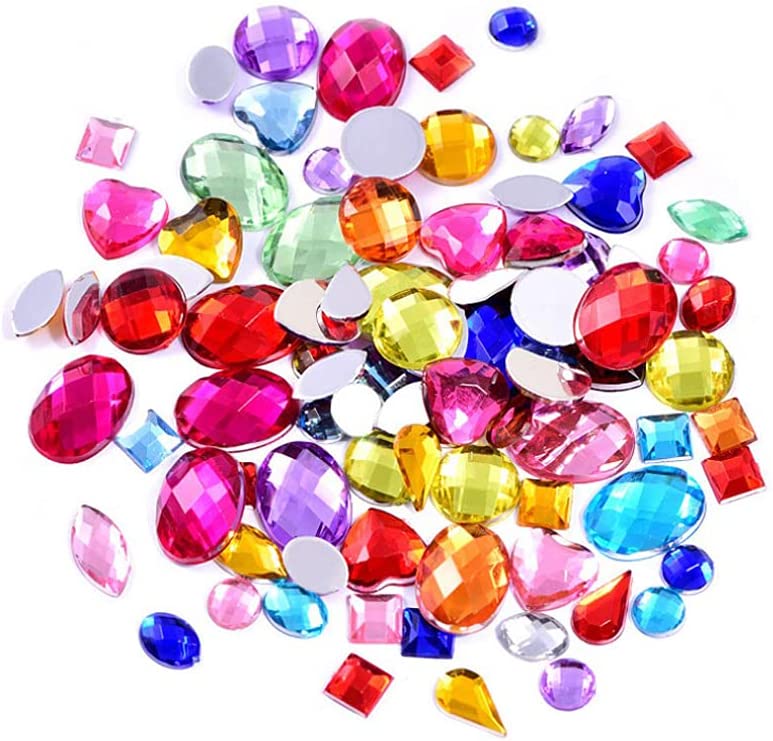 Mini gemme colorate set craft acrilico assortite