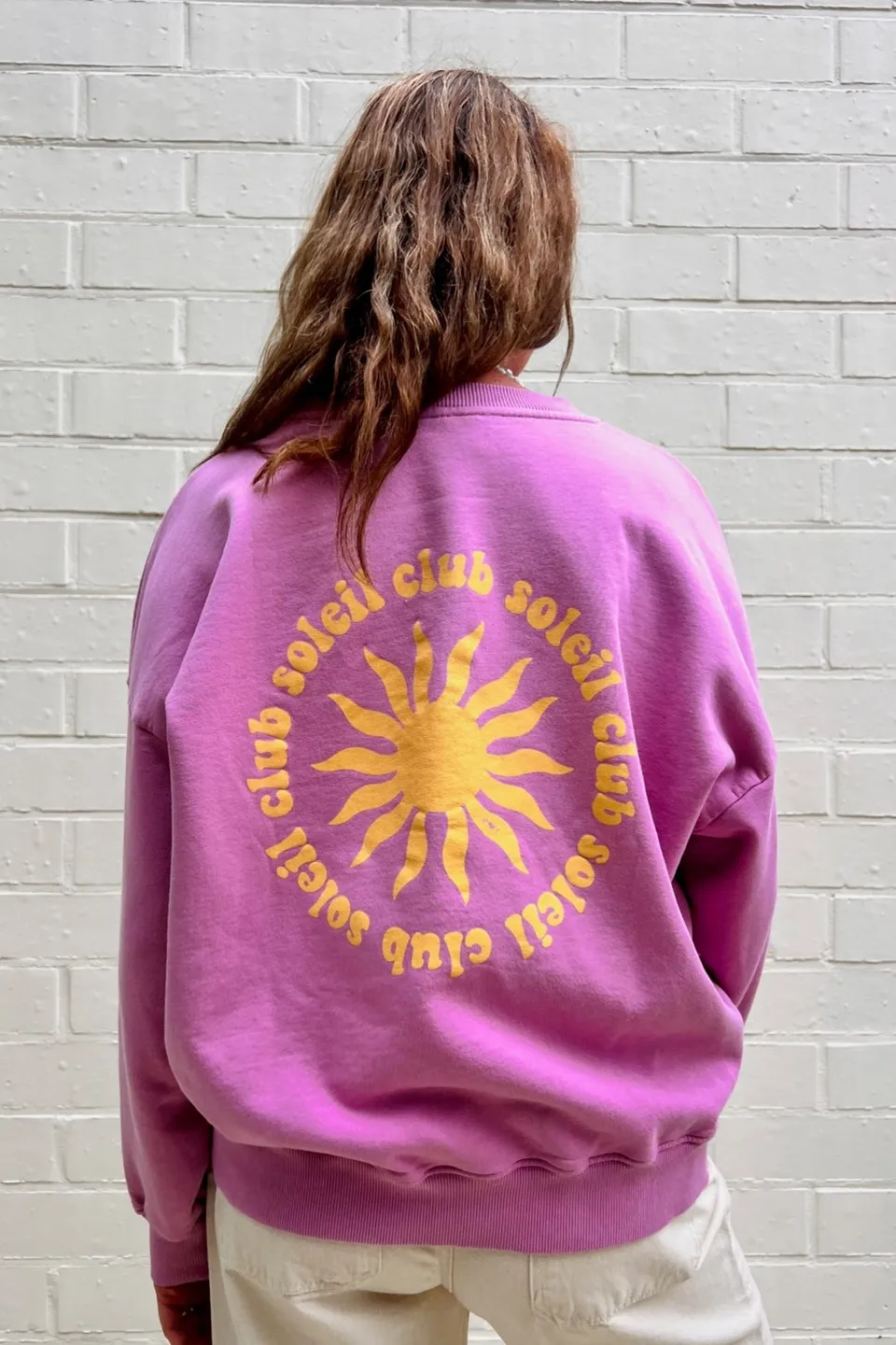 Ella and Rapha Club Soleil Loose Fit felpa rosa cotone