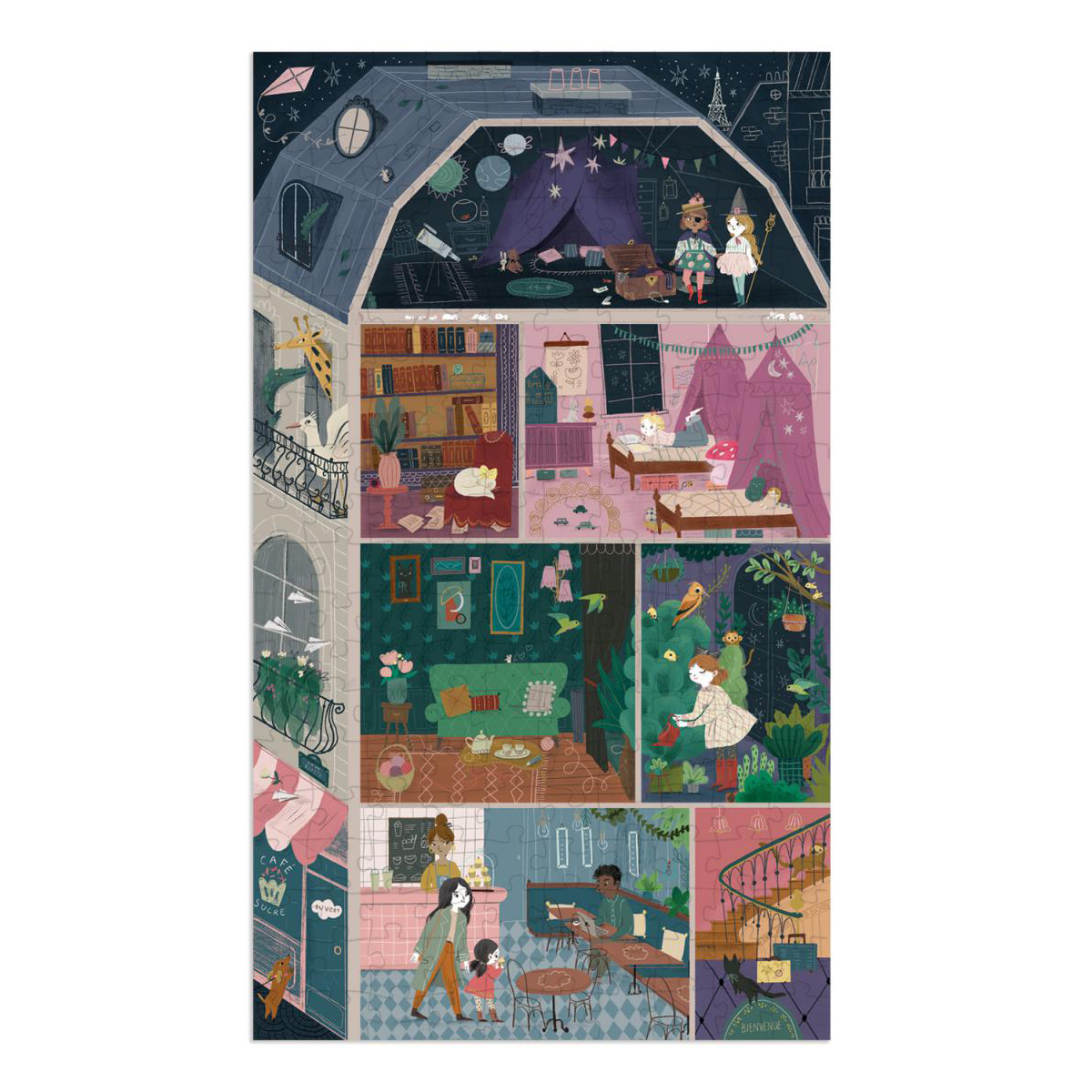 Moulin Roty Les Parisiennes L'Albergo Puzzle 200 Pezzi Lente