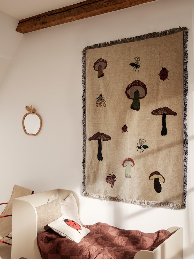 Ferm Living Forest coperta arazzo in cotone 120x170 naturale