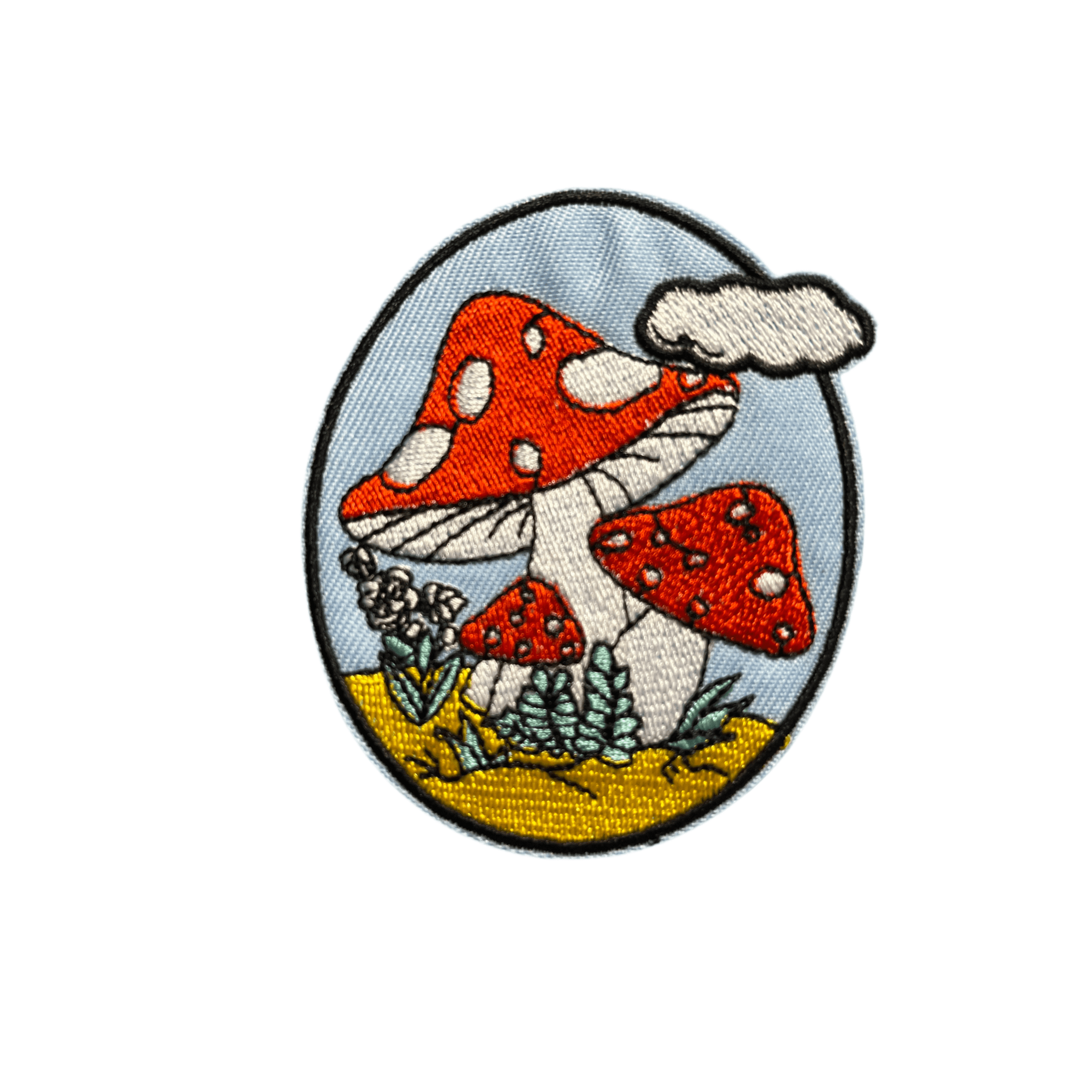 Slugs & Snails Mushroom toppe termoadesive funghi ricamate