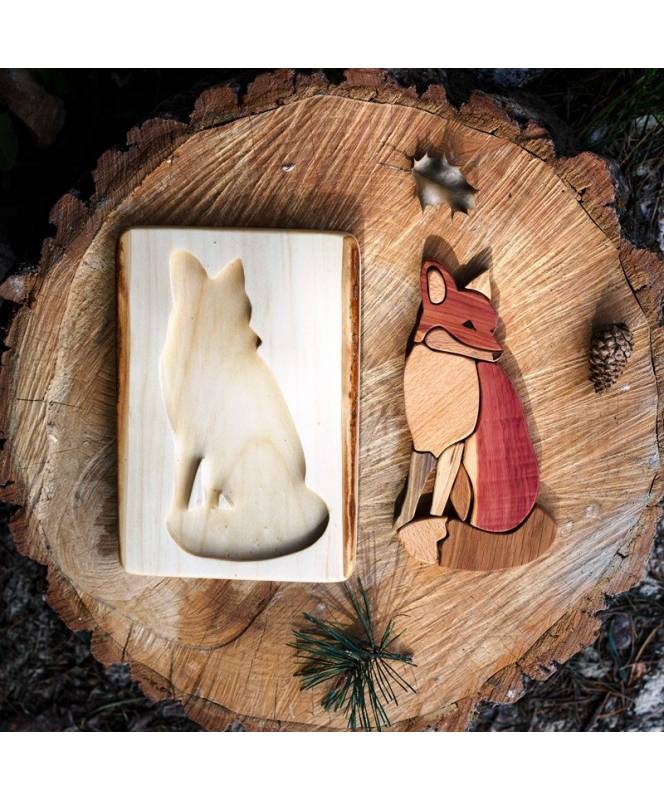 Cocoletes Wood Art Volpe puzzle legno 11 pezzi