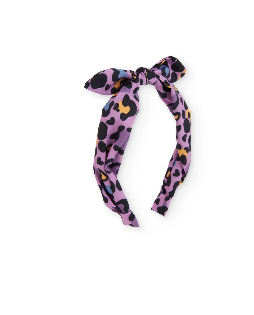 Tuc Tuc Capuccino cerchietto bambina lilla animalier fiocco