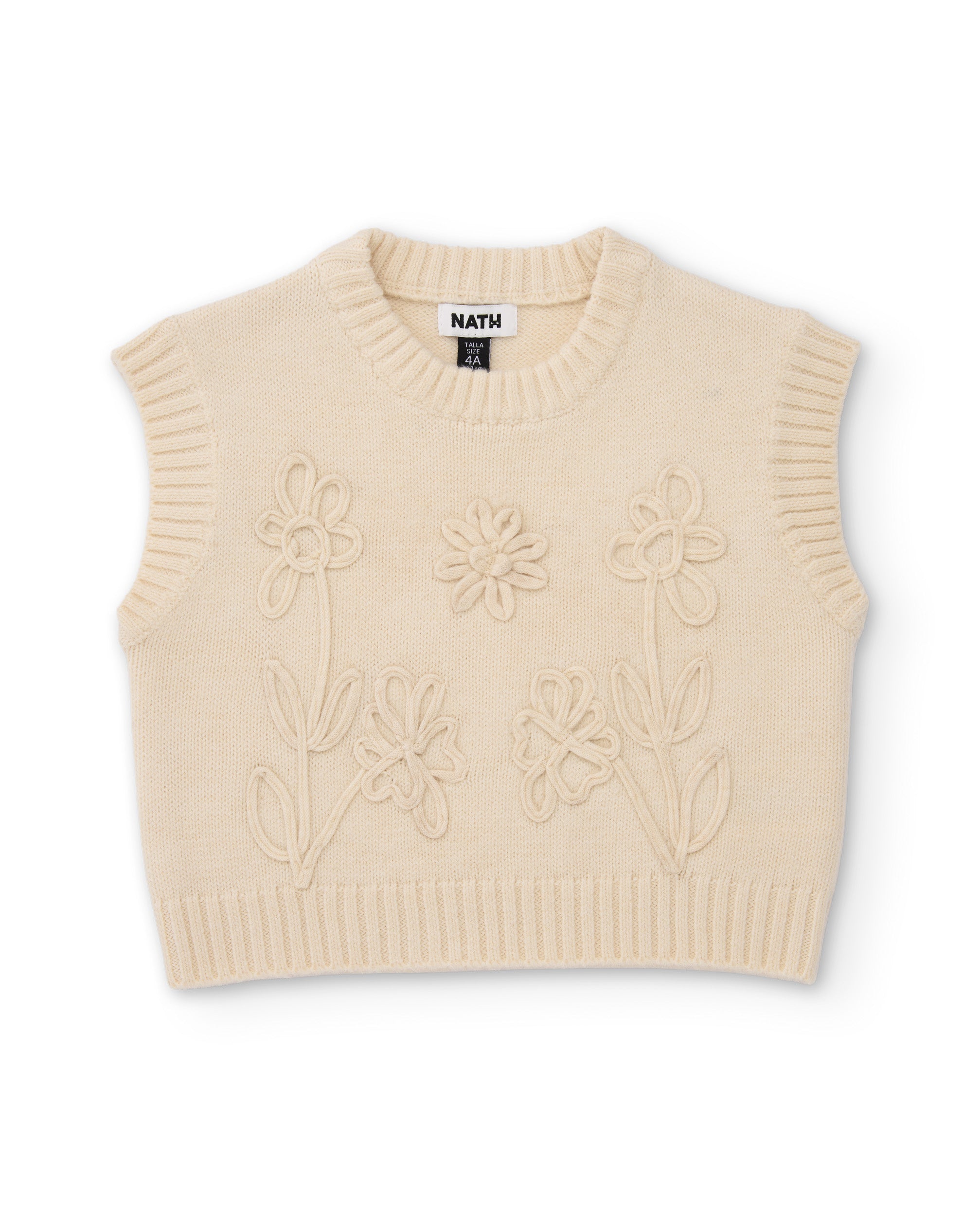 Tuc Tuc Bloom Gallery gilet maglia bambina fiori beige