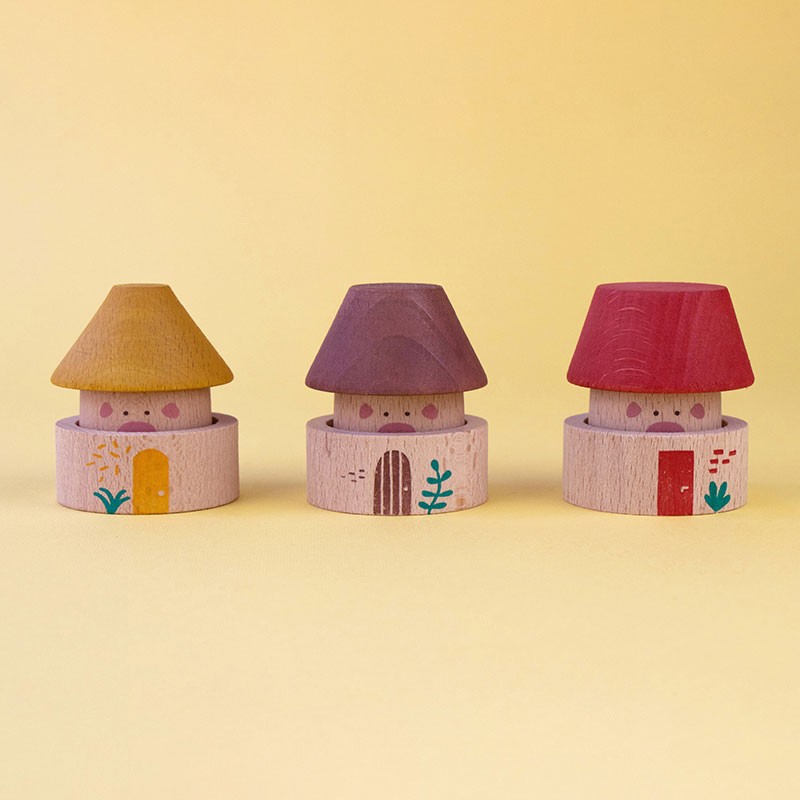 Londji My 3 Little Pigs gioco in legno 2+ anni