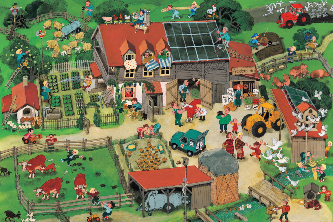 Gallucci La Fattoria libro affresco bambini
