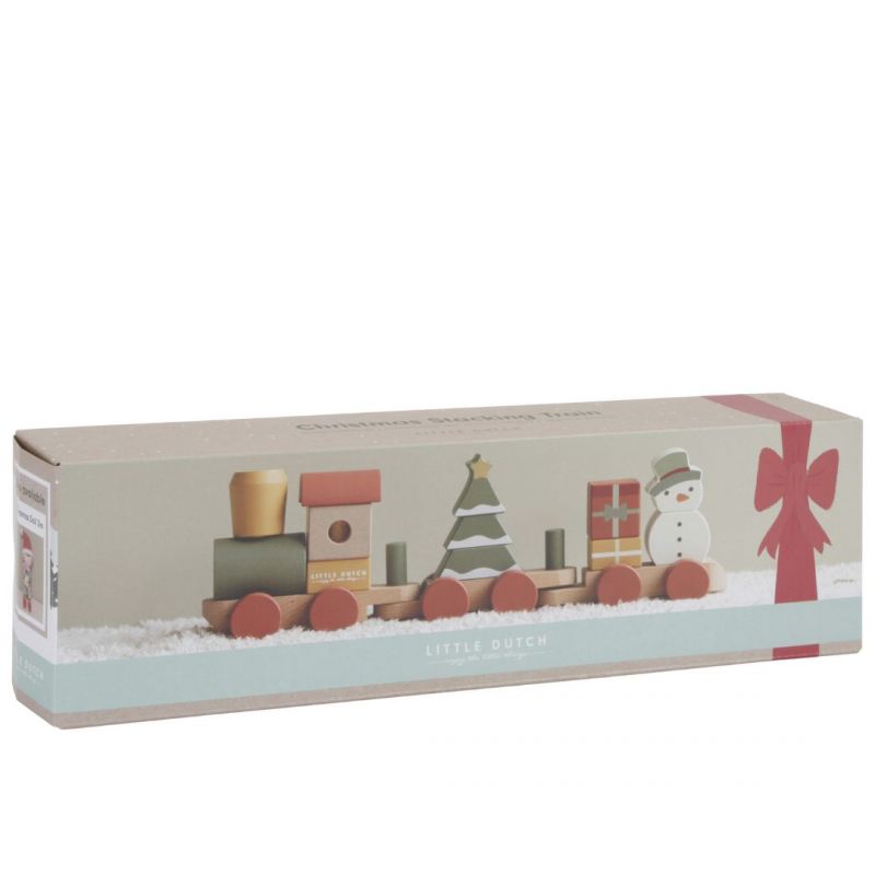 Little Dutch Stacking Train X-mas trenino legno Natale