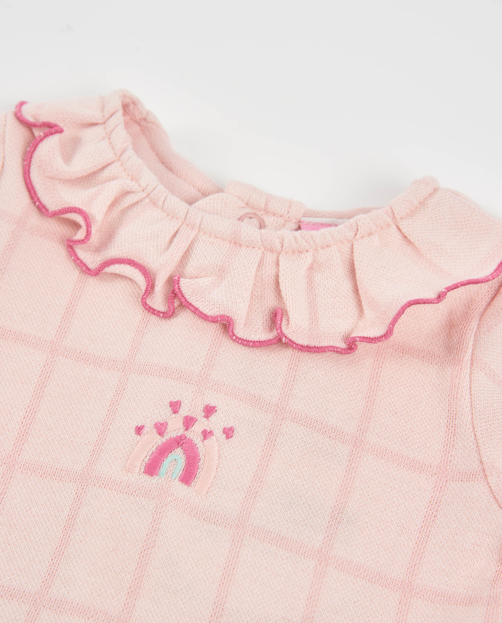 Tuc Tuc completo neonata rosa camicia leggings quadri