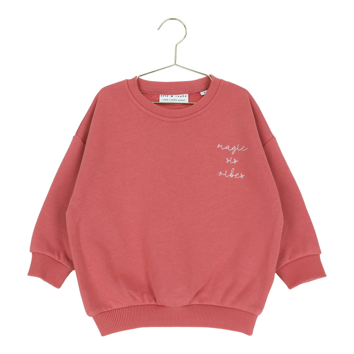 Ella and Rapha Sis felpa bambina lampone loose fit cotone