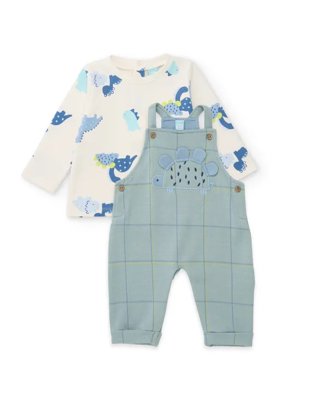 Tuc Tuc completo neonato azzurro t-shirt e salopette