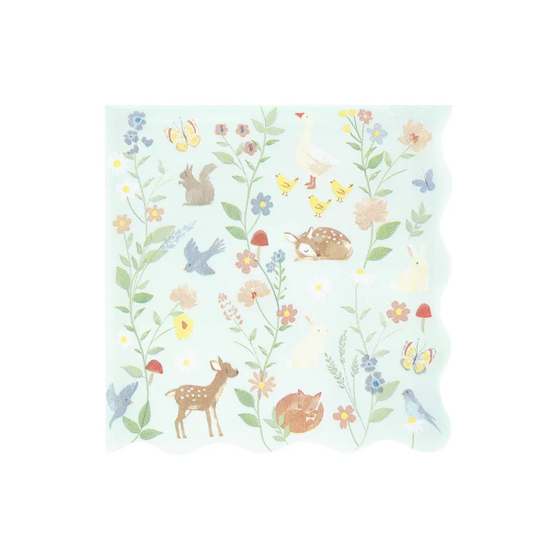 Meri Meri Little Animals set 16 tovaglioli carta 3 veli