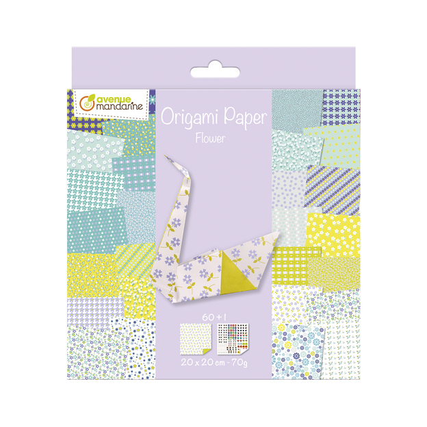 Avenue Mandarine Origami Fiori carta 20x20 60 fogli