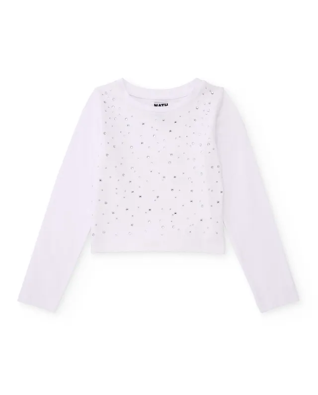 Tuc Tuc maglietta bambina bianca maniche lunghe lurex