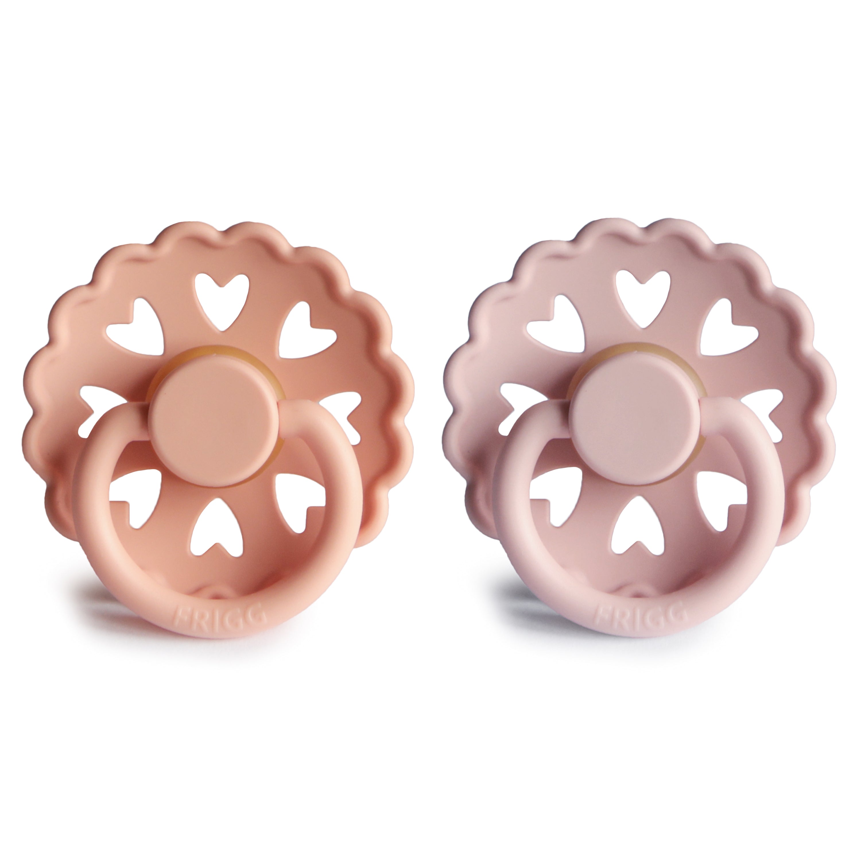 Ella and Rapha Hearts ciuccio pesca lilla 0-6m set 2 pezzi
