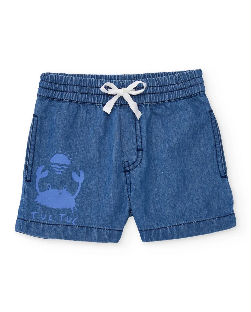 Tuc Tuc Denim bermuda jeans bambino blu denim
