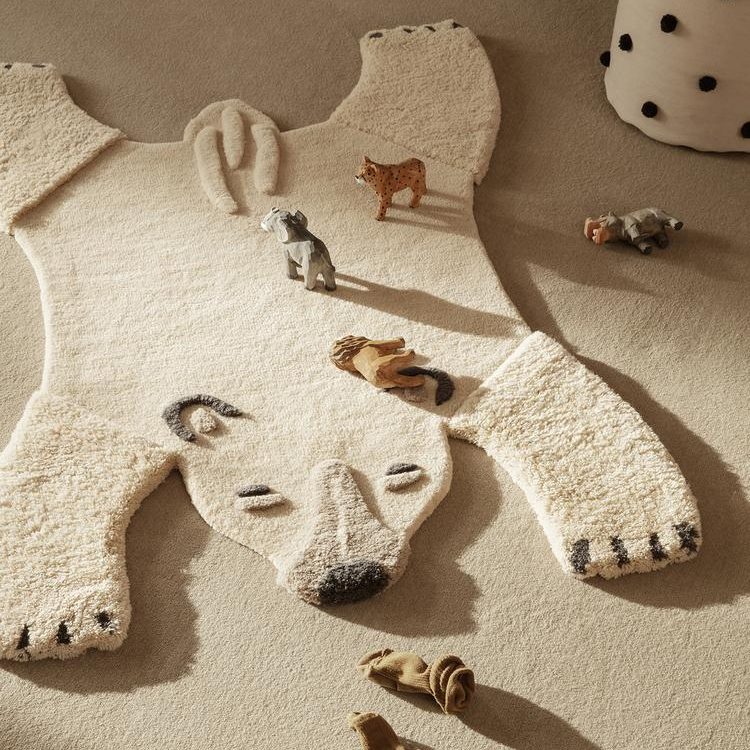 Ferm Living Animal Tufted Rug tappeto orso polare 118x160 cm
